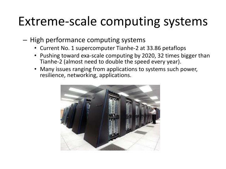 extreme scale computing systems n.w
