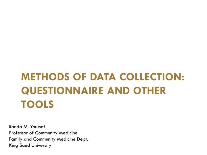 methods of data collection questionnaire n.w