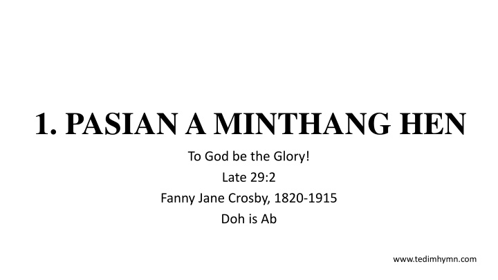 1 pasian a minthang hen n.w