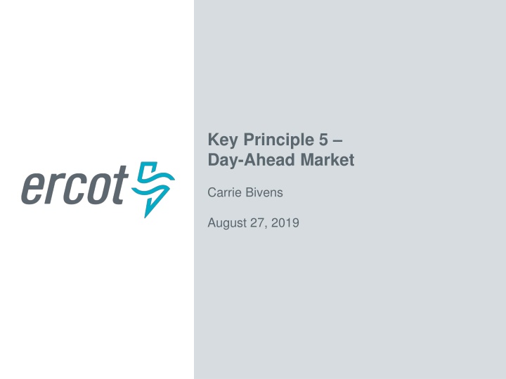 key principle 5 day ahead market n.w
