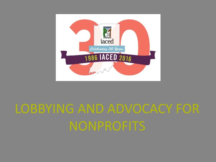 lobbying and advocacy for nonprofits n.w