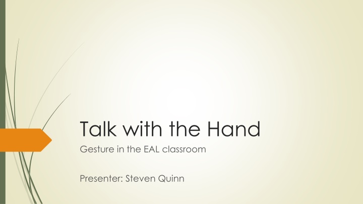 talk with the hand gesture in the eal classroom n.w