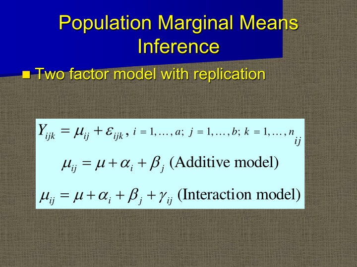 population marginal means inference n.w