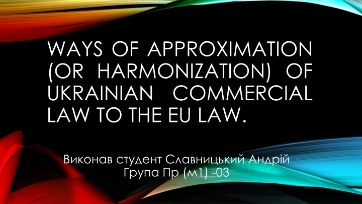 ways of approximation or harmonization n.w