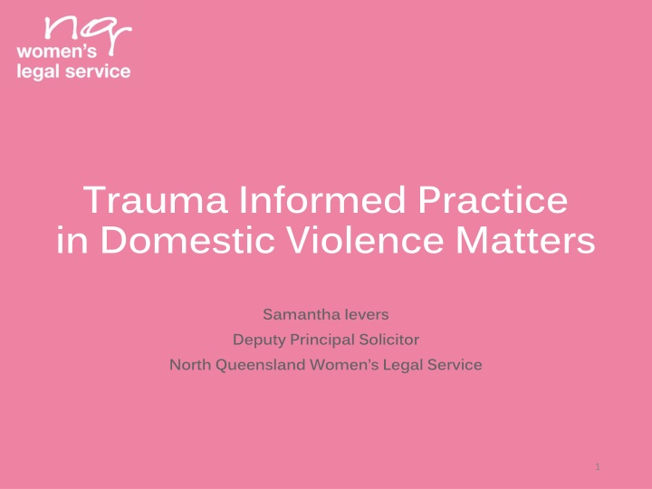 trauma informed practice in domestic violence n.w