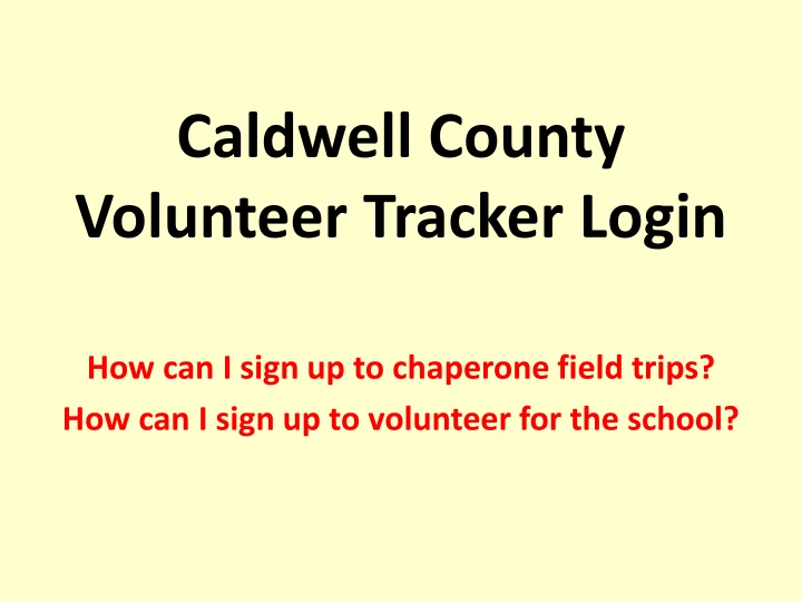 caldwell county volunteer tracker login n.w