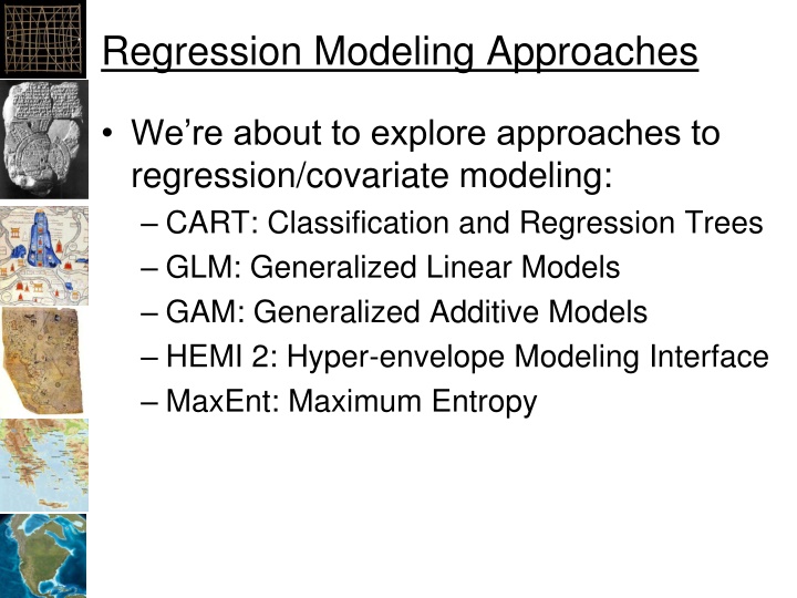 regression modeling approaches n.w