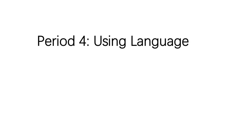Mastering Language Usage