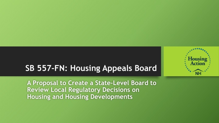 State Proposal: Housing Appeals Board Creation