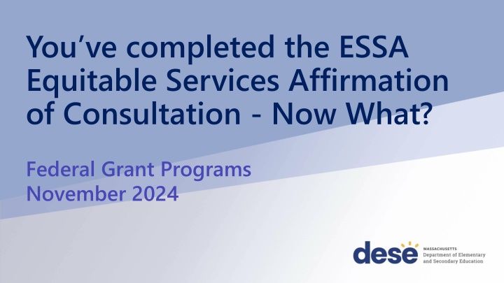you ve completed the essa equitable services n.w