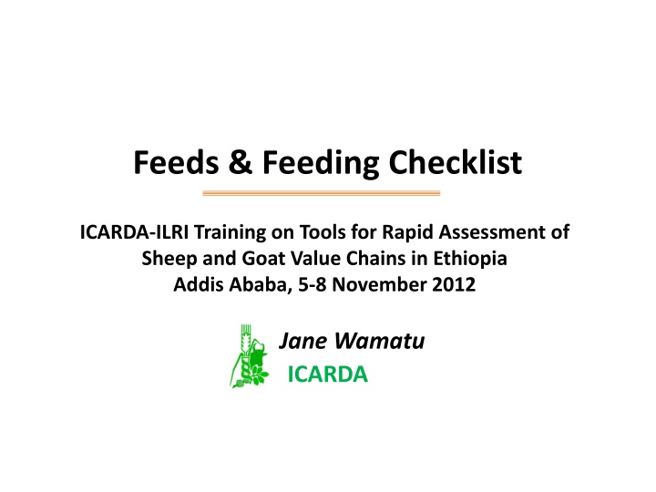 feeds feeding checklist n.w