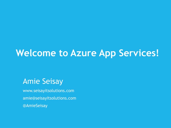 welcome to azure app services n.w