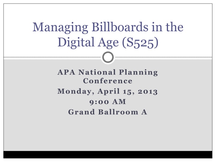 managing billboards in the digital age s525 n.w