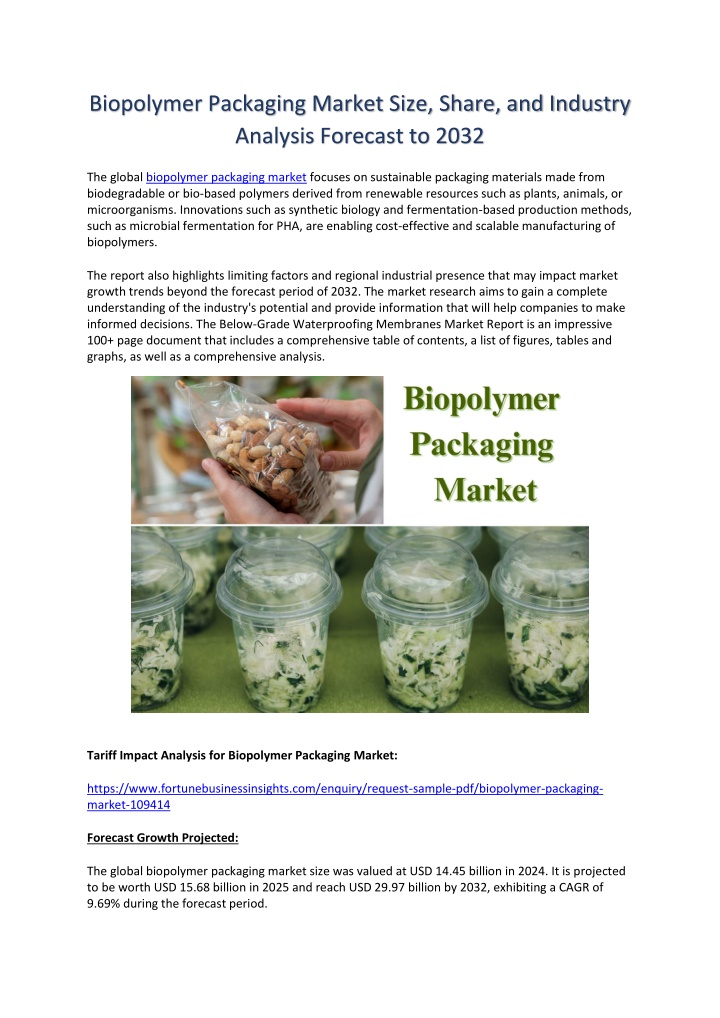 biopolymer packaging market size share n.w