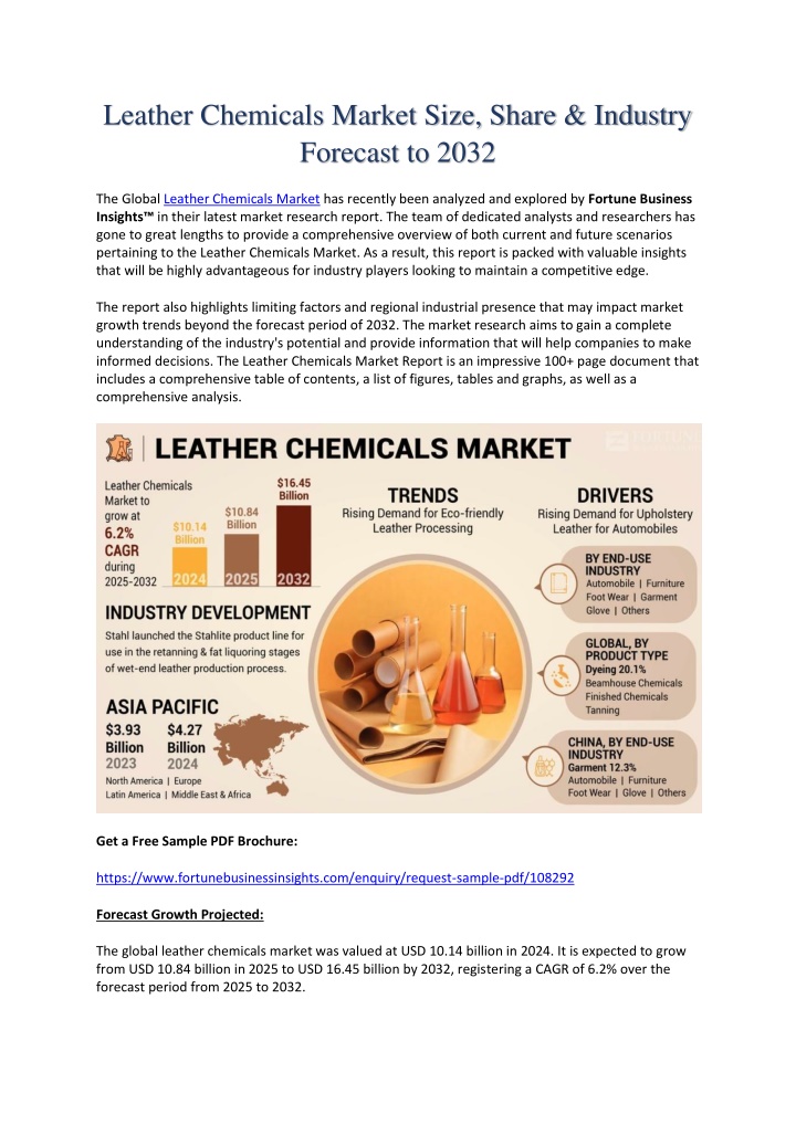 leather chemicals market size share industry n.w
