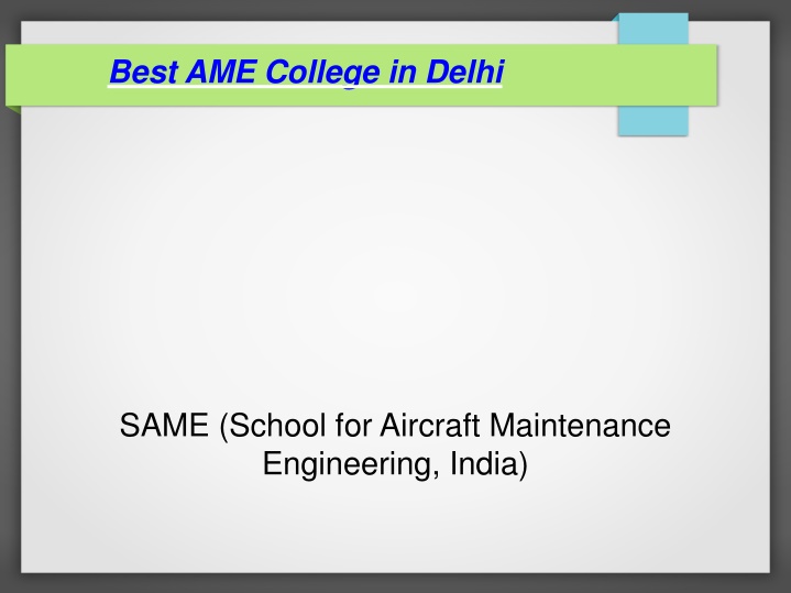 Top Aircraft Maintenance Engineering College in Delhi