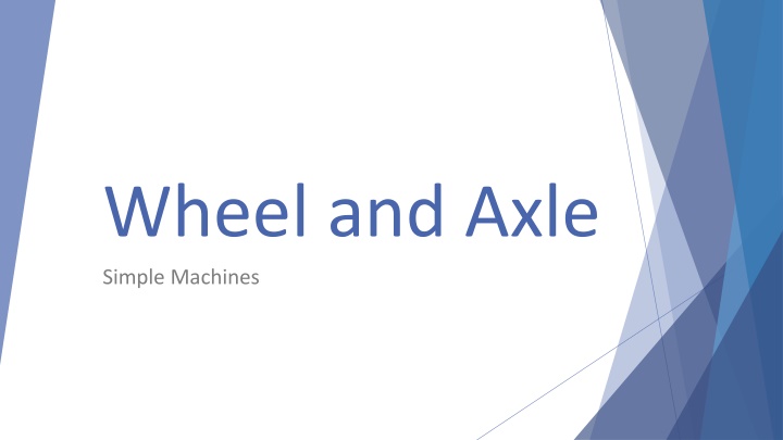 wheel and axle simple machines n.w