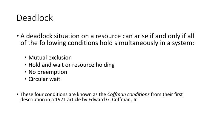 deadlock n.w