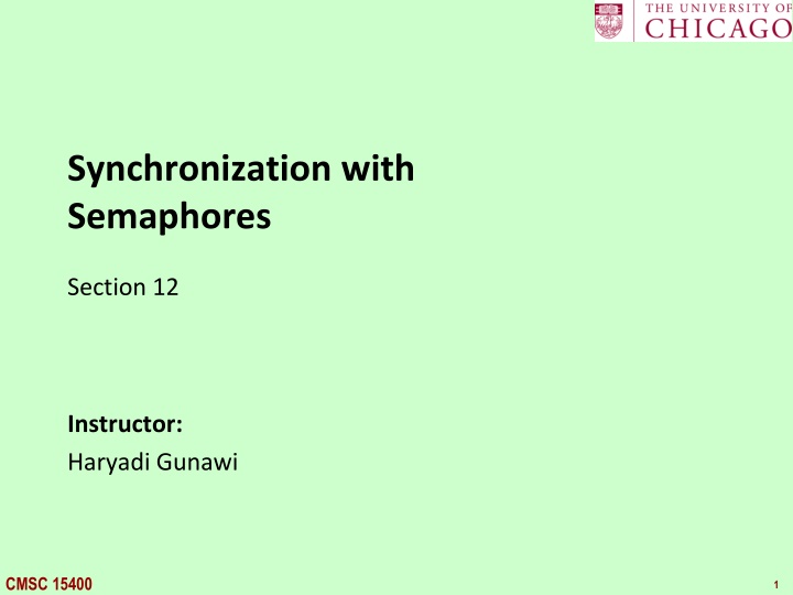 synchronization with semaphores n.w