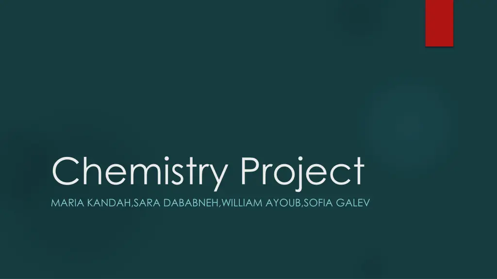 chemistry project maria kandah sara dababneh n.w