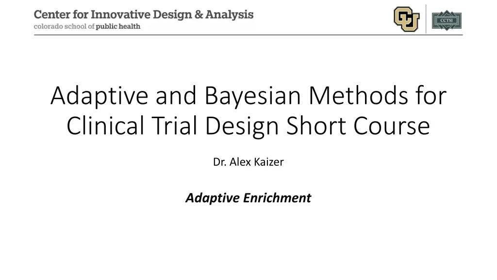 adaptive and bayesian methods for clinical trial n.w