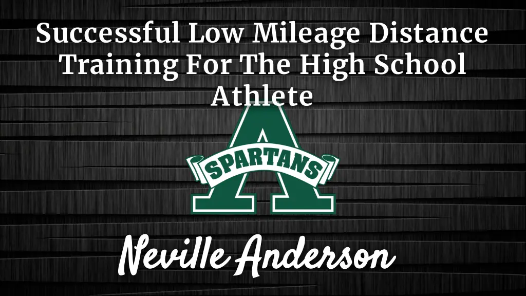 successful low mileage distance training n.w