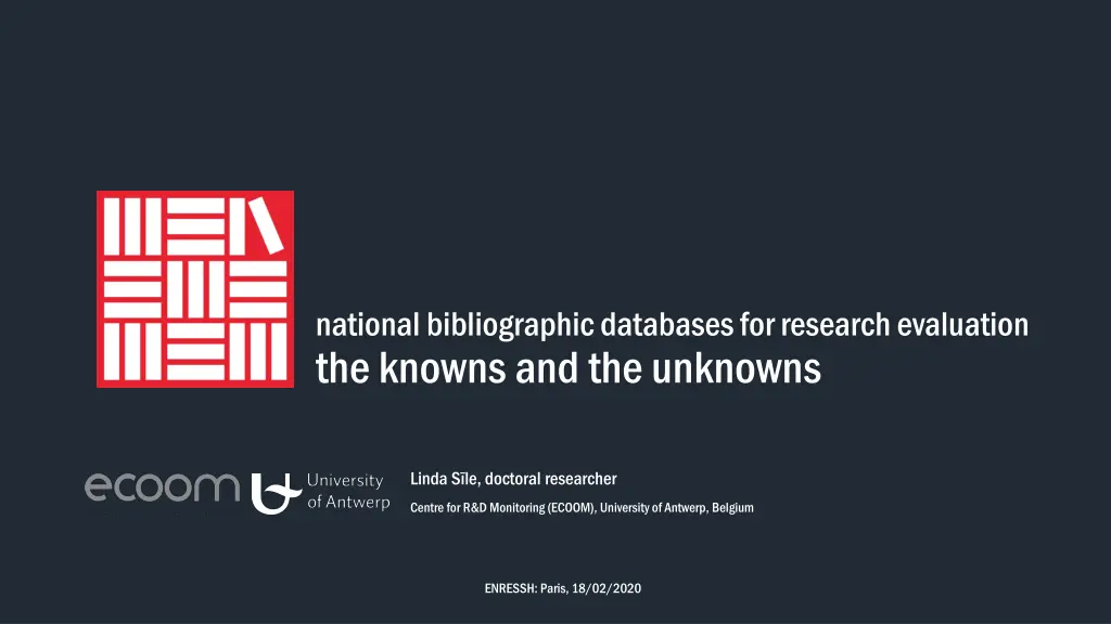 national bibliographic databases for research n.w