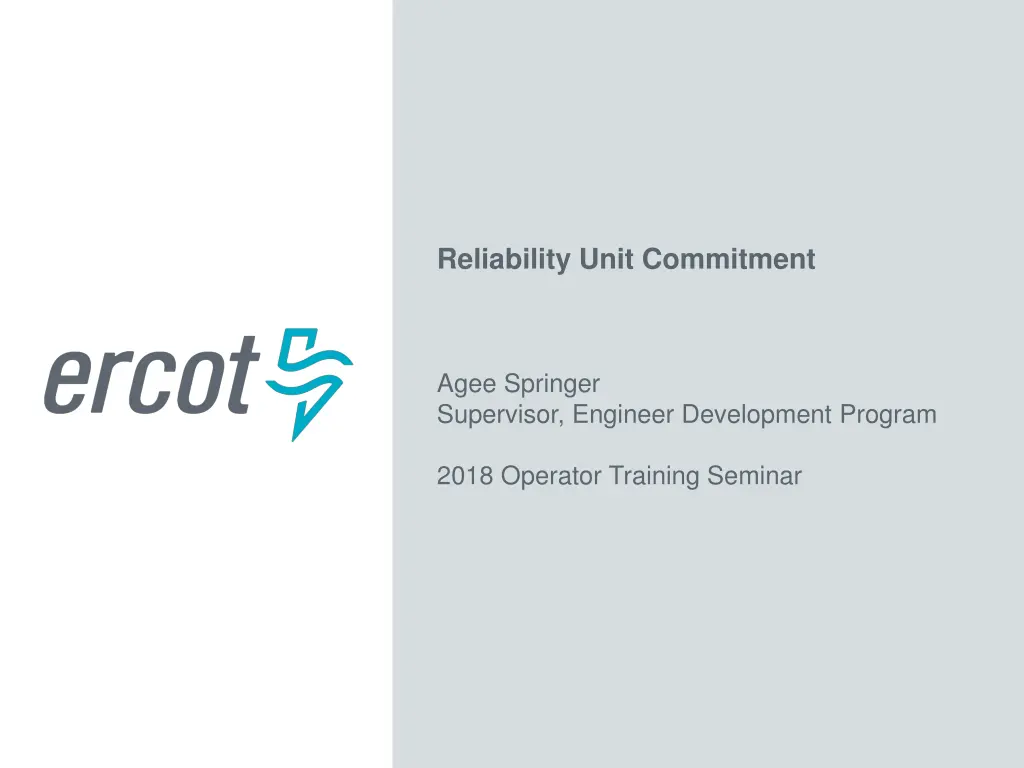 reliability unit commitment n.w