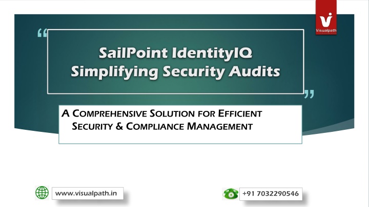 Certified Sailpoint Identityiq Course Online - Visualpath