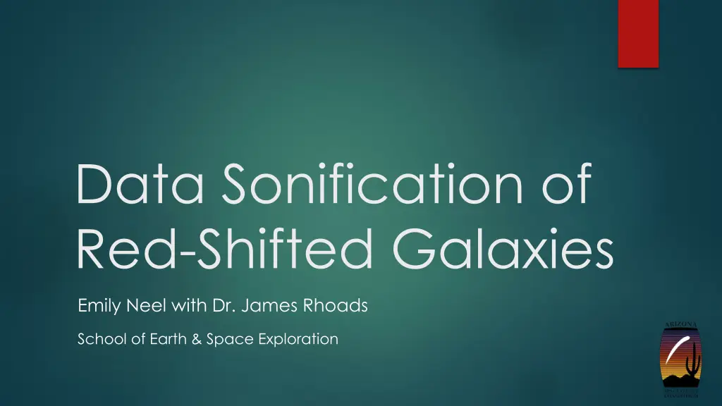 data sonification of red shifted galaxies n.w