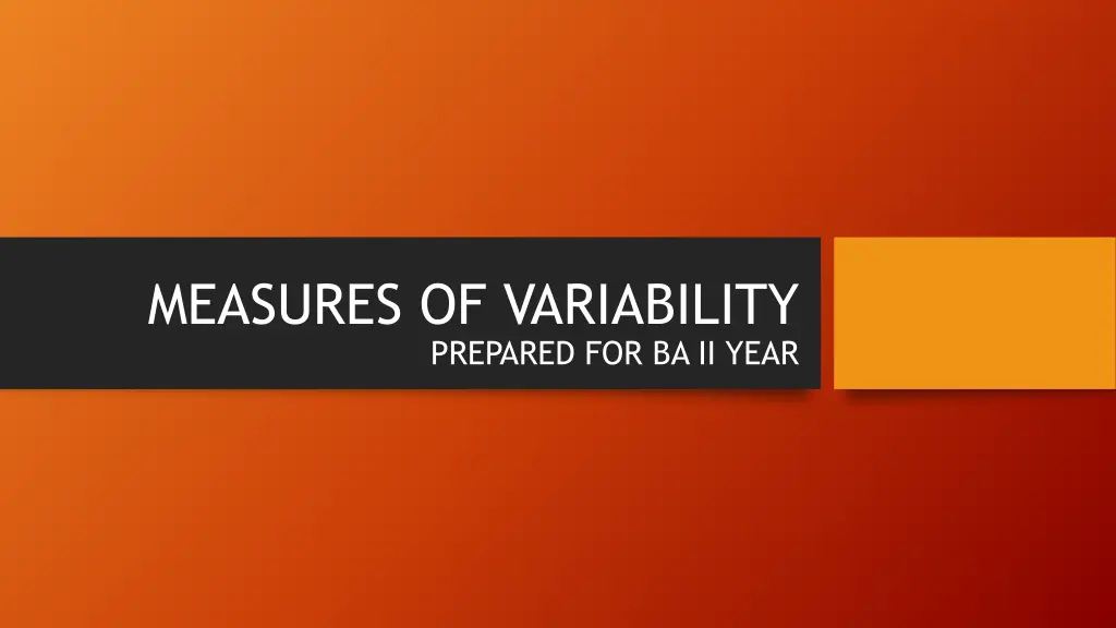measures of variability prepared for ba ii year n.w
