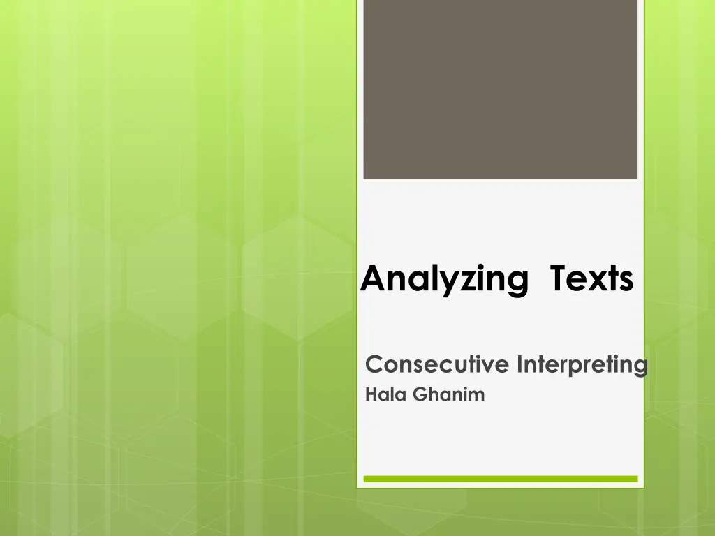 analyzing texts n.w