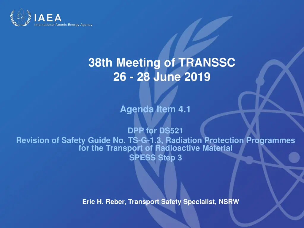 38th meeting of transsc 26 28 june 2019 n.w