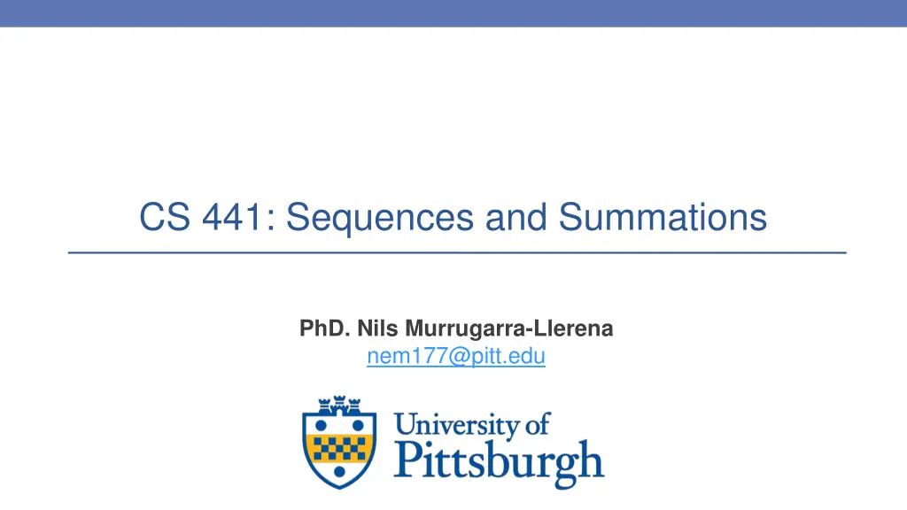 cs 441 sequences and summations n.w