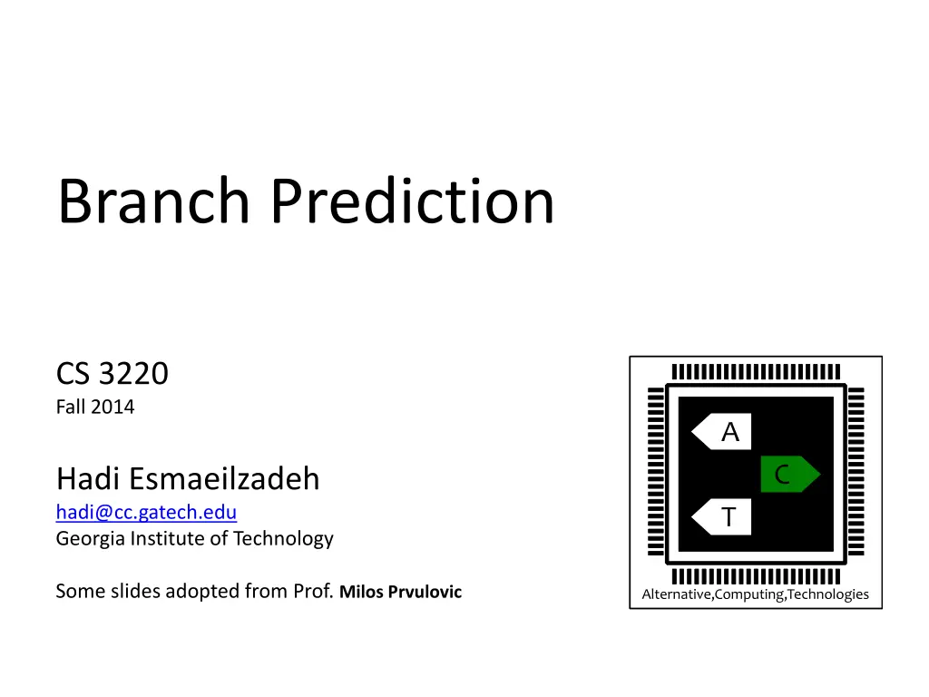 branch prediction n.w