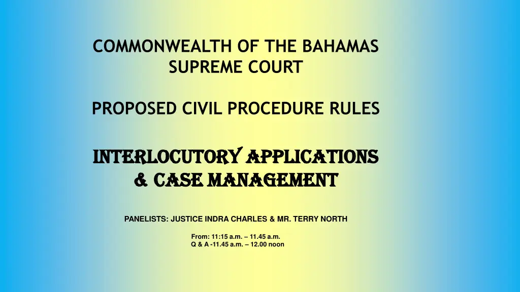 commonwealth of the bahamas supreme court n.w