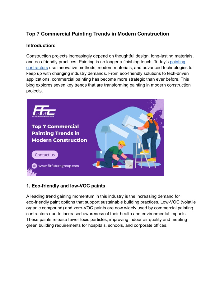 top 7 commercial painting trends in modern n.w