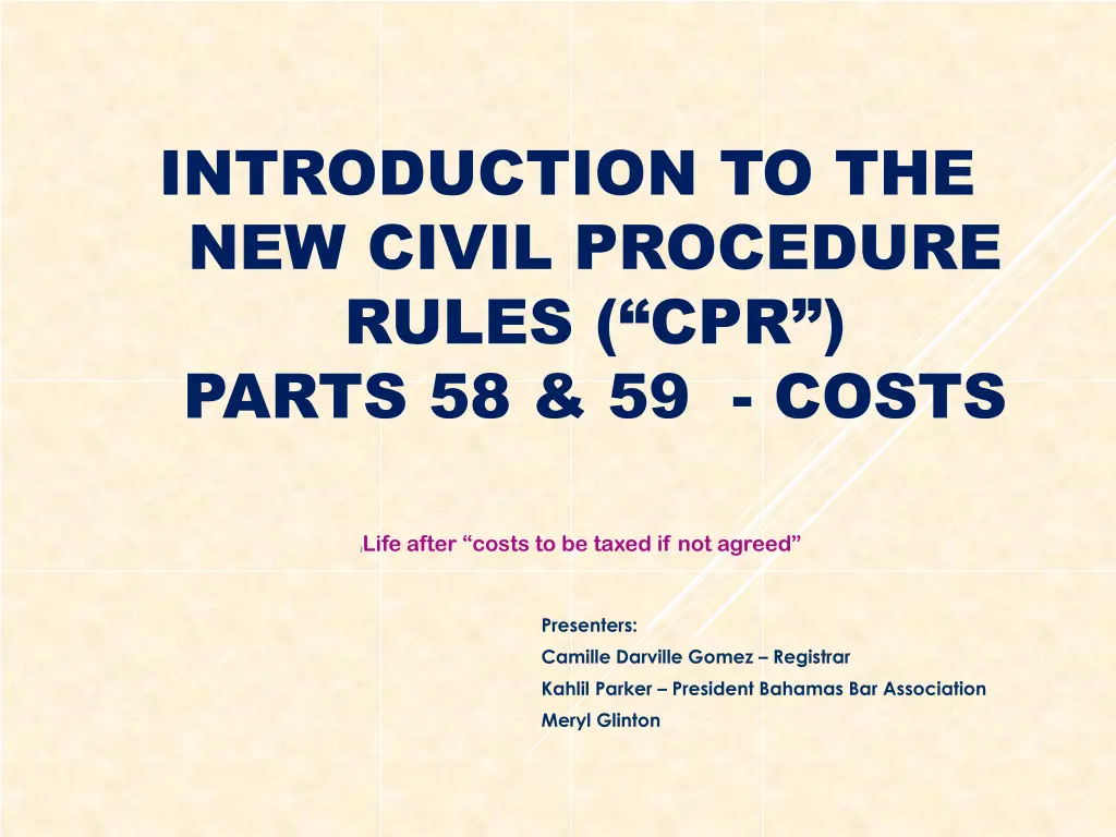 introduction to the new civil procedure rules n.w