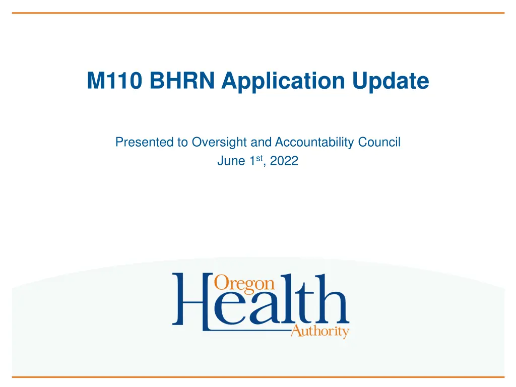 m110 bhrn application update n.w
