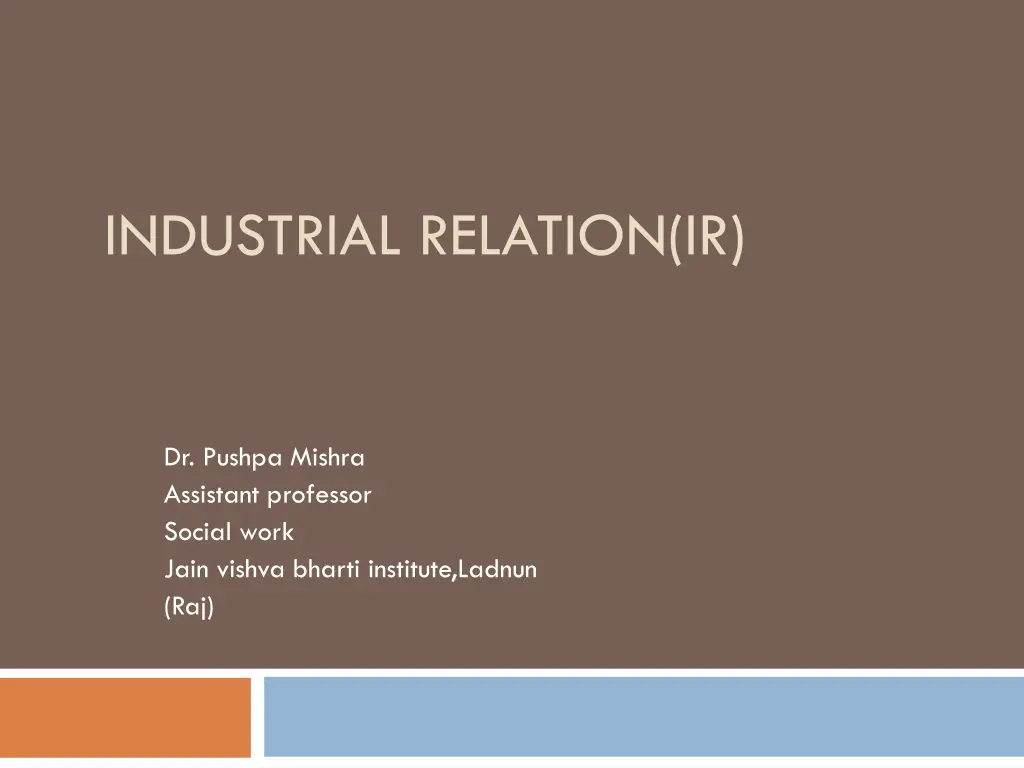 industrial relation ir n.w