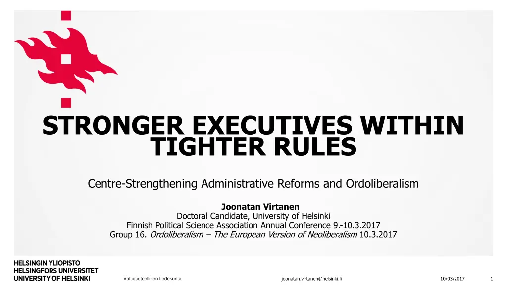 stronger executives within tighter rules n.w