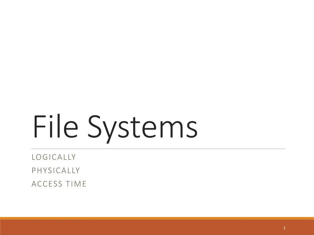 file systems n.w