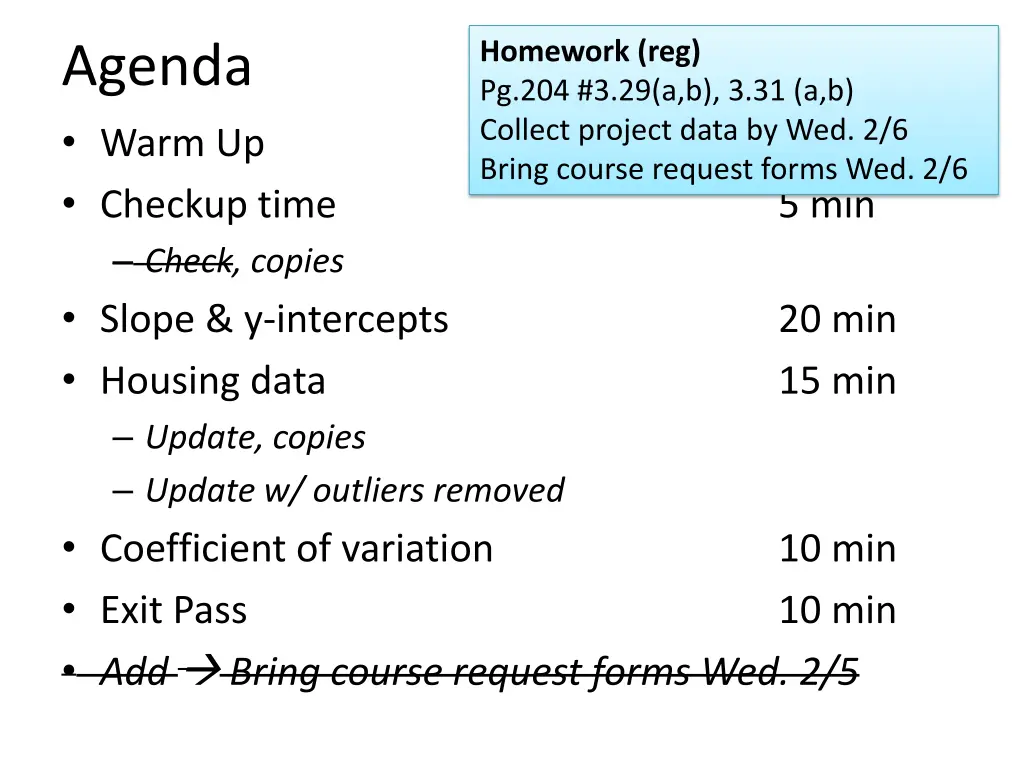 homework reg pg 204 3 29 a b 3 31 a b collect n.w