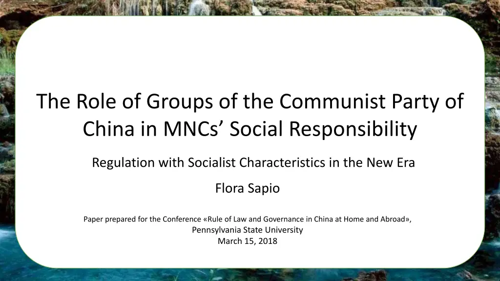 the role of groups of the communist party n.w