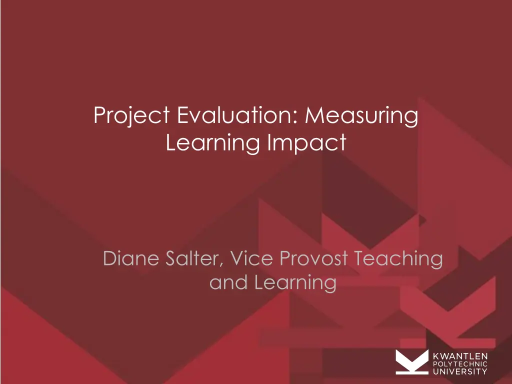 project evaluation measuring learning impact n.w