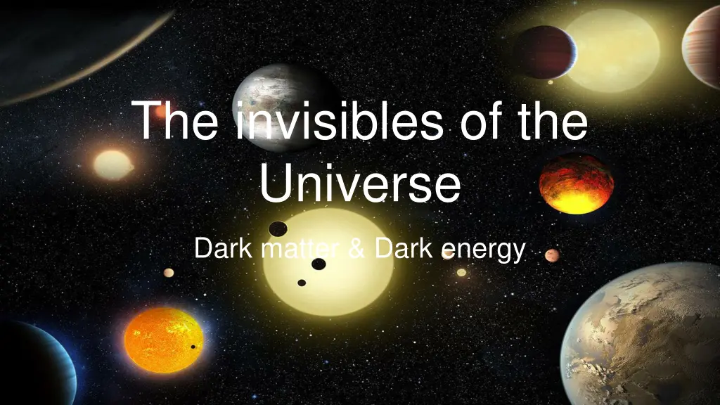 the invisibles of the universe n.w