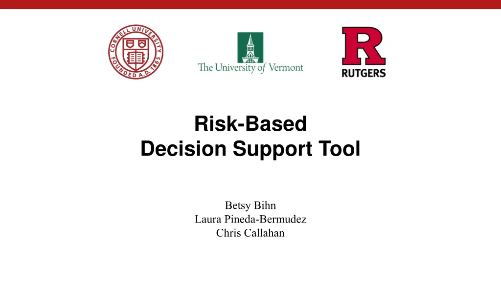 risk based decision support tool n.w