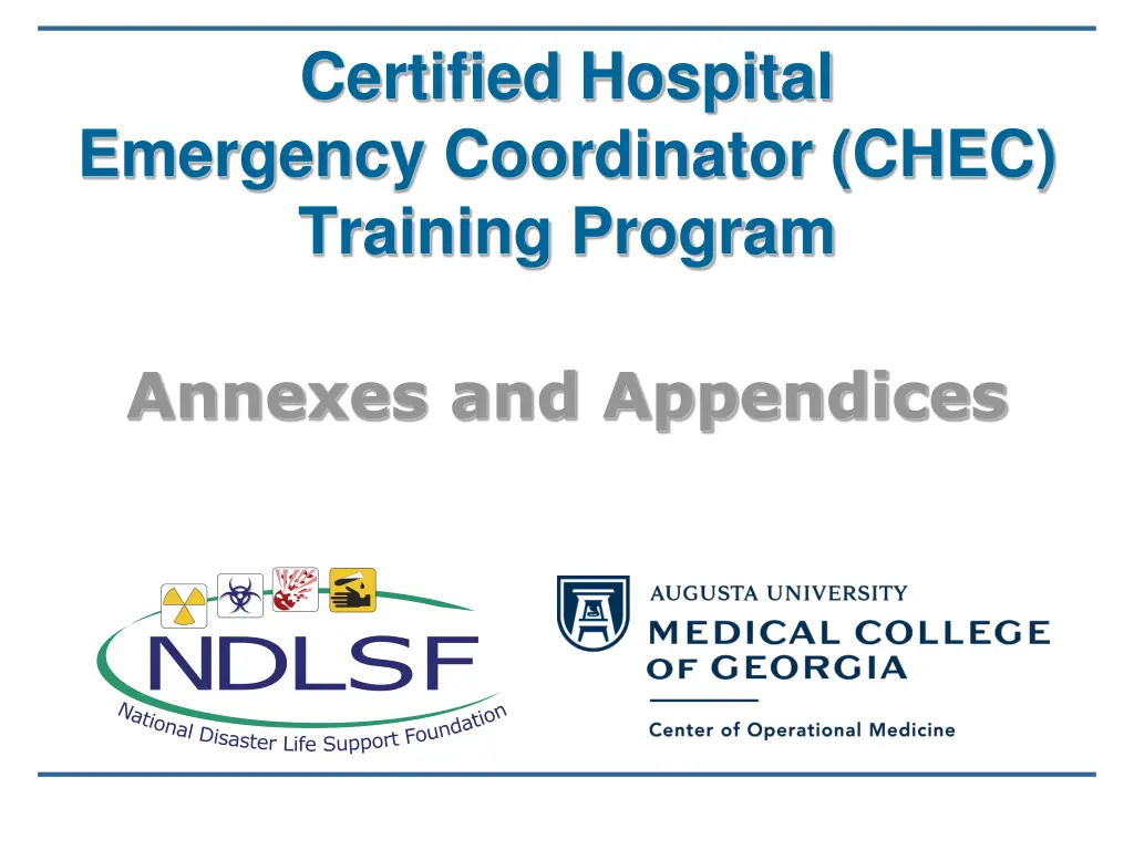 certified hospital emergency coordinator chec n.w
