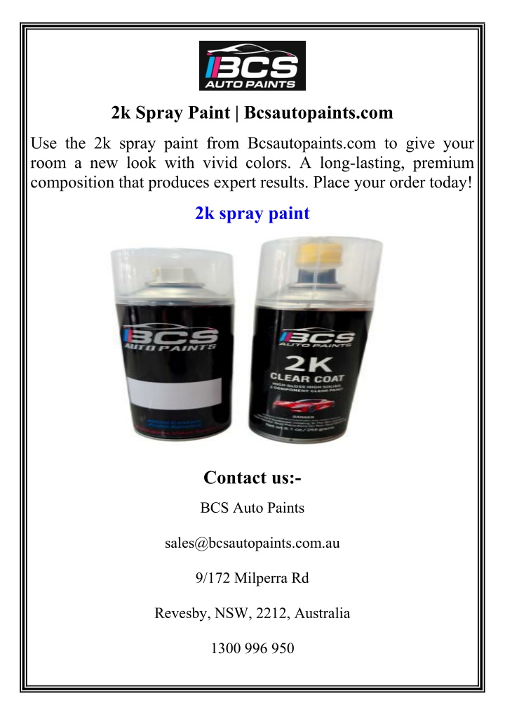 2k spray paint bcsautopaints com n.w