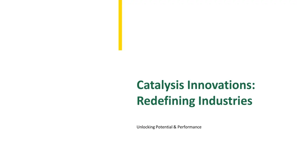 catalysis innovations redefining industries n.w